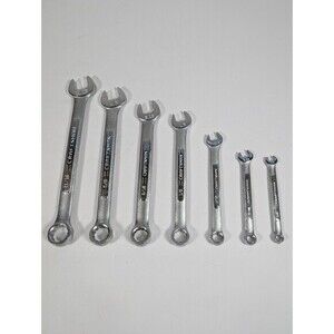 Vintage " New Old Stock " Craftsman 12 Point SAE Open End Box 7 Piece Set USA